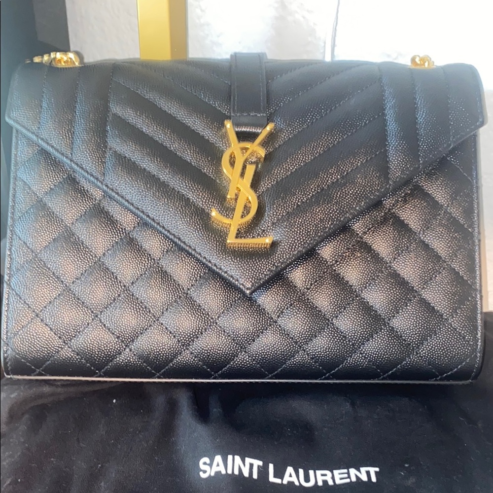 Saint Laurent Black Quilted Leather Bag